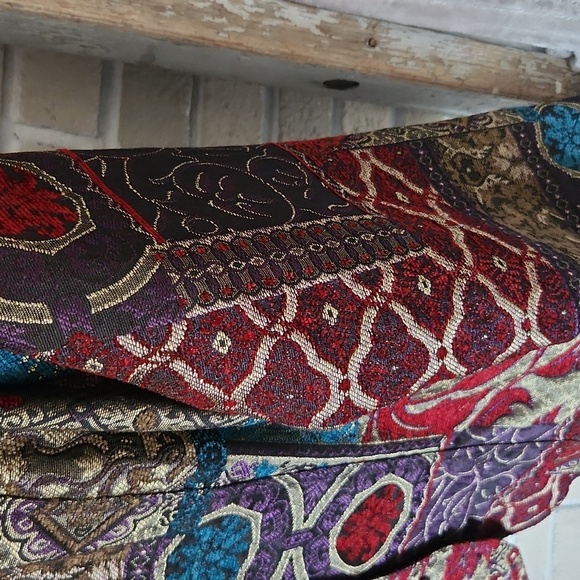 E L C C Geometric Jacquard Blazer Size L - Picture 6 of 17